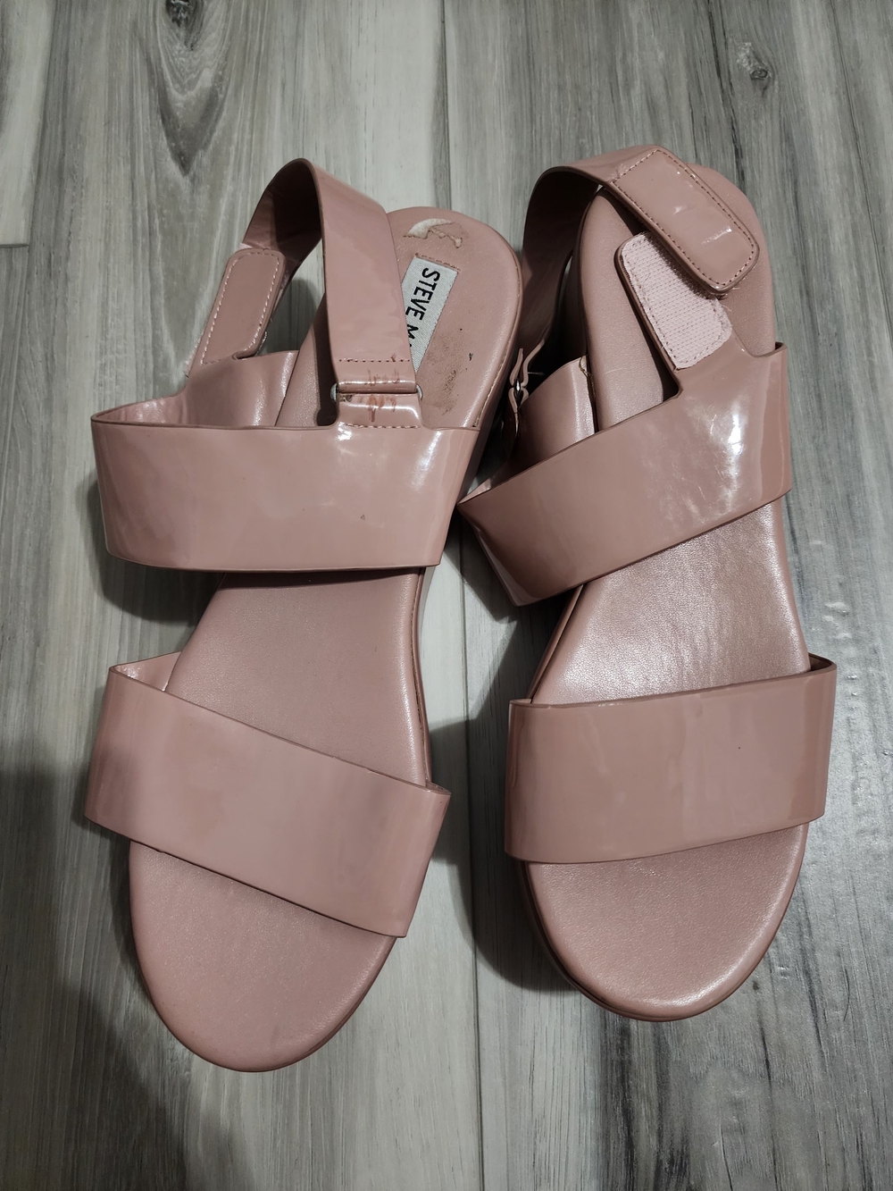 Steve Madden Lavender Platform Strap Sandals